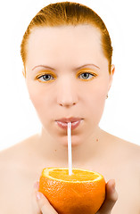 Image showing Orange girl