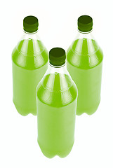 Image showing Three Green Juice bottle