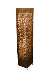 Image showing Rattan stand lamp 