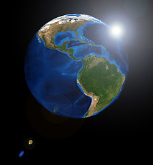 Image showing America on the Earth planet