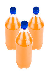 Image showing Three Orange Juice bottle