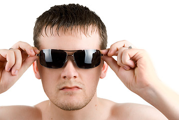 Image showing Black sunglasses 