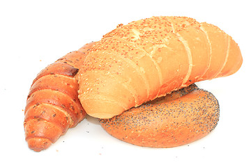 Image showing Bread loaf isolated on white background