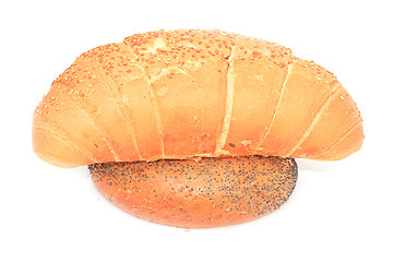 Image showing Bread loaf isolated on white background