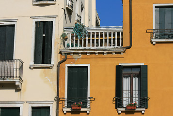 Image showing Old houses in Venice