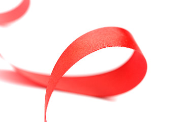 Image showing red satin ribbon