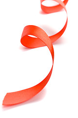 Image showing red satin ribbon