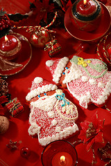 Image showing Gingerbread Santa Claus for Christmas