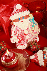 Image showing Gingerbread Santa Claus for Christmas