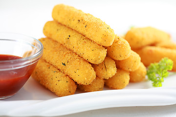 Image showing Mozzarella fried sticks