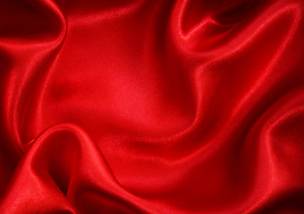 Image showing Smooth Red Silk as background 