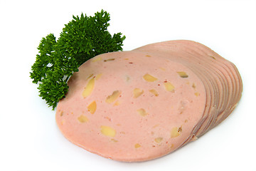 Image showing Sausage slices