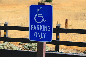 Image showing Disabled Parking Only Sign