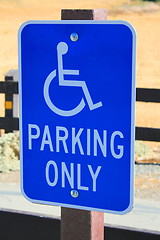 Image showing Disabled Parking Only Sign