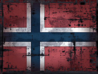 Image showing grungy norway flag