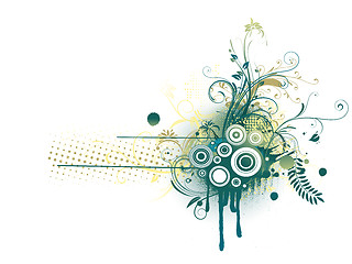 Image showing Grunge Floral Background
