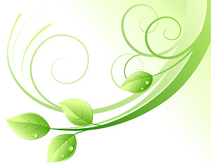 Image showing green abstract background 