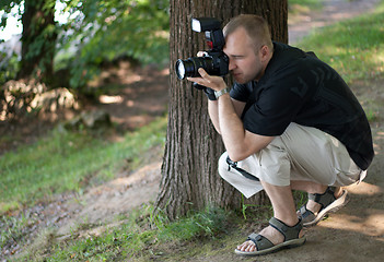 Image showing Man with photocamera