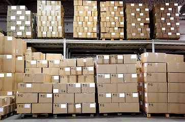 Image showing catron boxes in warehouse