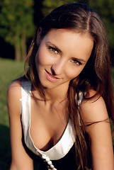 Image showing beautiful girl outdoors