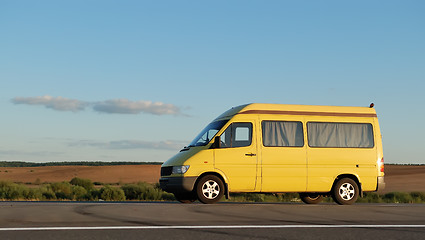 Image showing Delivery yellow minitruck