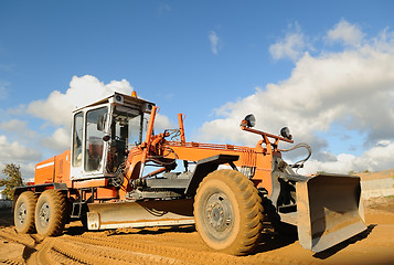 Image showing road grader bulldozer