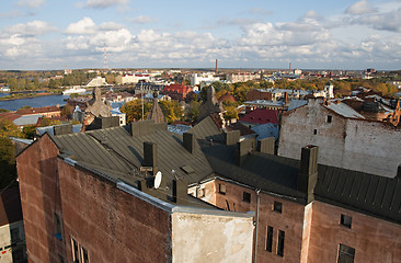 Image showing Roofs of a small town