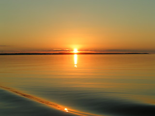 Image showing Sunset at Fårösund