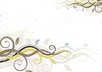 Image showing Grunge Floral Background