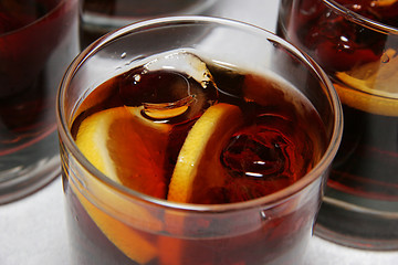 Image showing Glass of whiskey cocktail 