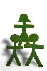 Image showing Green People in a Pyramid