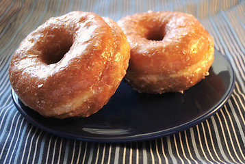 Image showing two glazed doughnuts