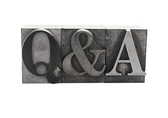 Image showing question and answer in old metal type