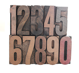 Image showing wood numbers