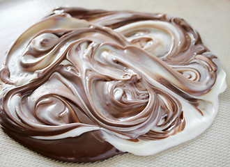 Image showing swirl of chocolates