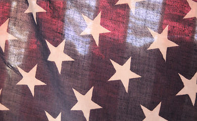 Image showing backlit USA flag