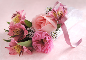 Image showing pink flower bouquet