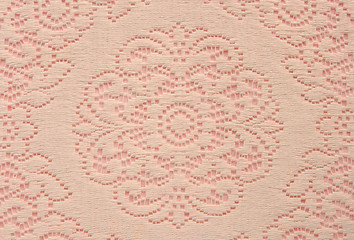 Image showing soft lace doily on pink