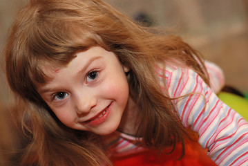 Image showing cheerful smiling little girl
