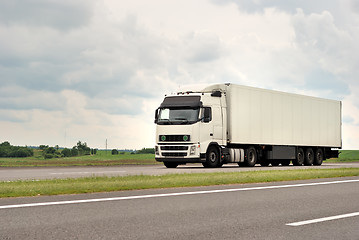 Image showing white truck on highway