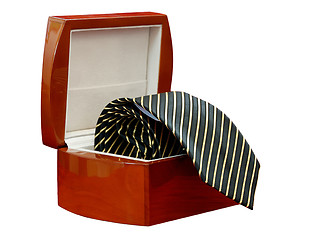 Image showing Tie in a box isolated (with clipping path)