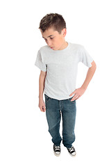 Image showing Boy in plain t-shirt