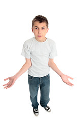 Image showing Annoyed or confused child person