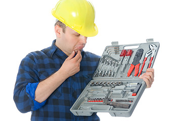 Image showing Handyman and toolbox