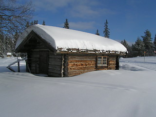 Image showing Snow on roof