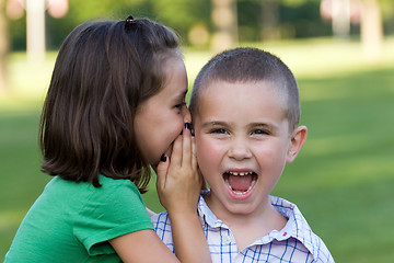 Image showing Kids Telling Secrets