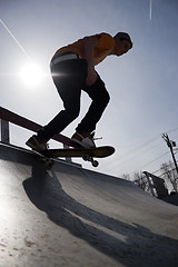 Image showing Skateboarder Silhouette