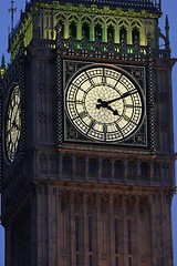 Image showing Big Ben clockface