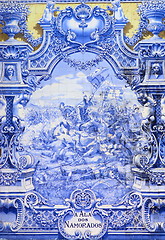 Image showing Vintage tiles from Lisbon, Portugal.