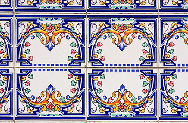 Image showing Traditional ancient ceramics. Lisbon, Portugal